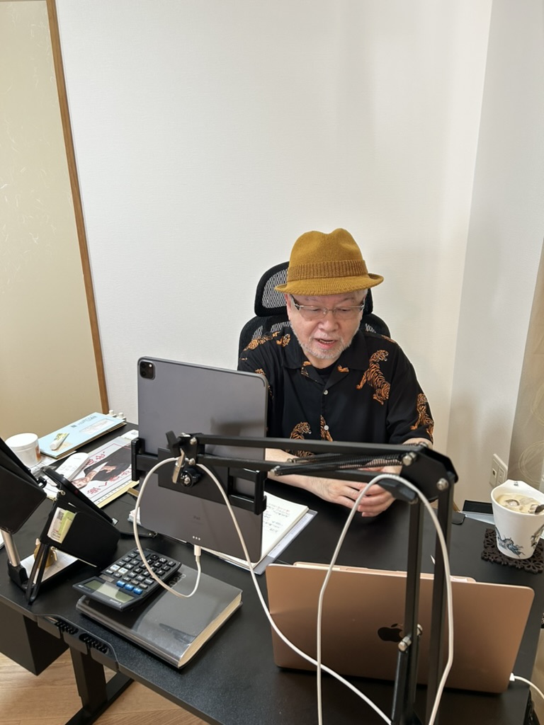 ライブ配信中の龍さん