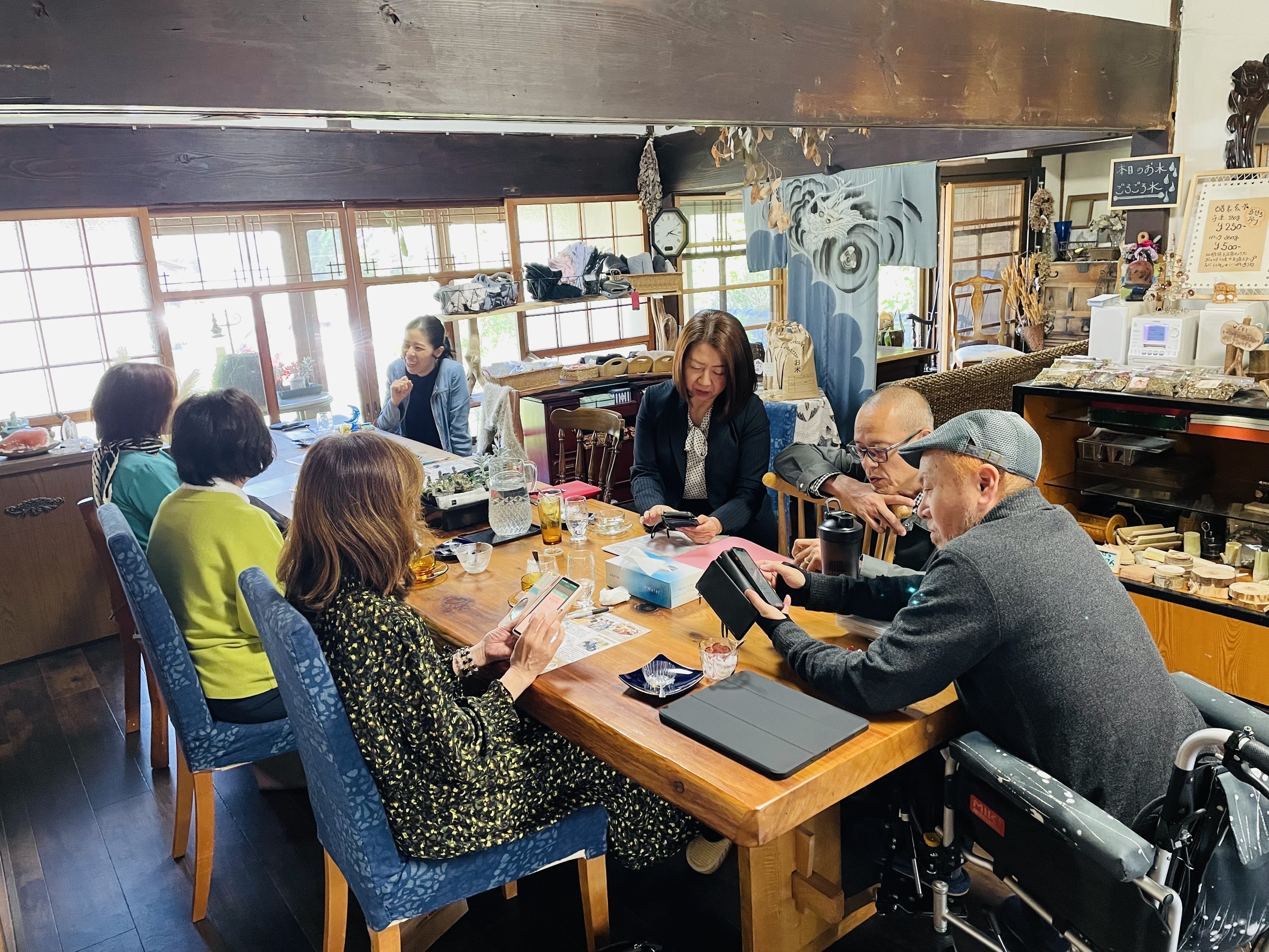 古民家カフェでの株式講座